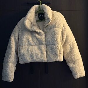 Zara Off-White Sherpa Jacket